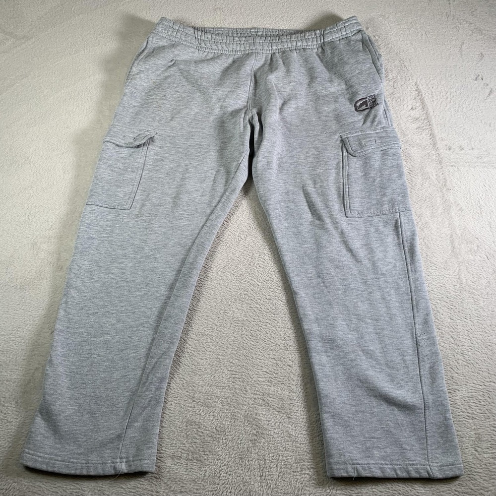 Ecko Function Sweatpants Mens Large Gray Fleece Cargo Elastic Waist‎ Lined Pants